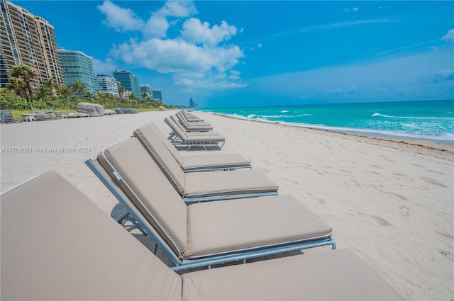 water view featuring a beach view