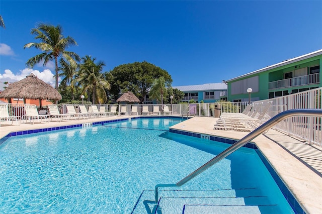 view of pool with a patio area