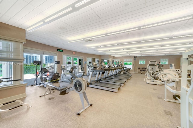 view of workout area