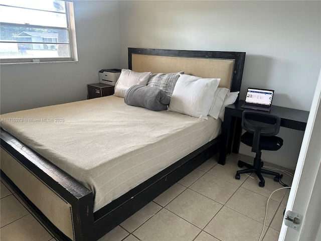 view of tiled bedroom