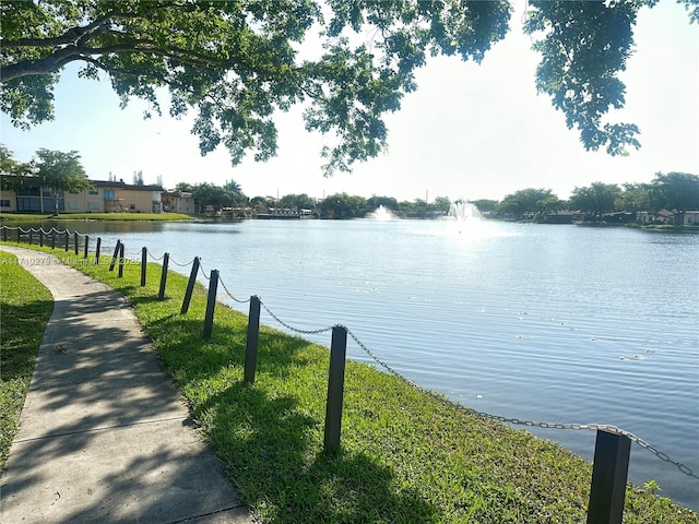 view of water feature