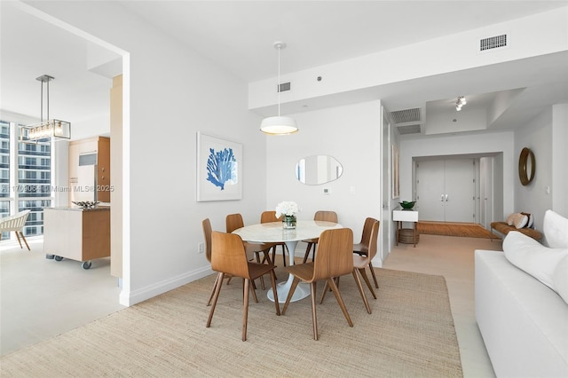 view of dining area