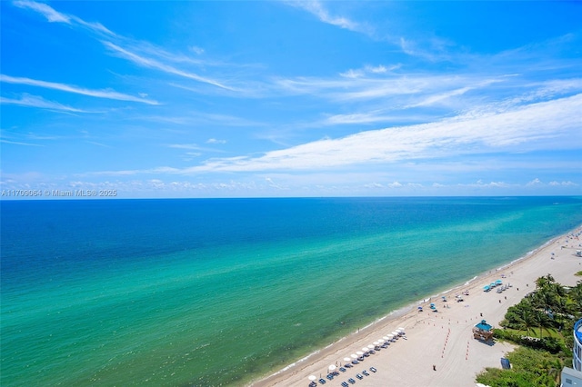 property view of water with a view of the beach