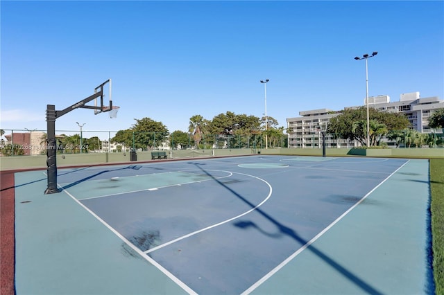 view of basketball court