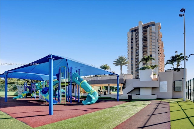 view of jungle gym