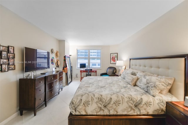 bedroom with baseboards