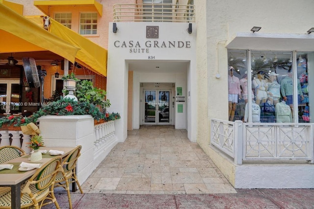 view of doorway to property