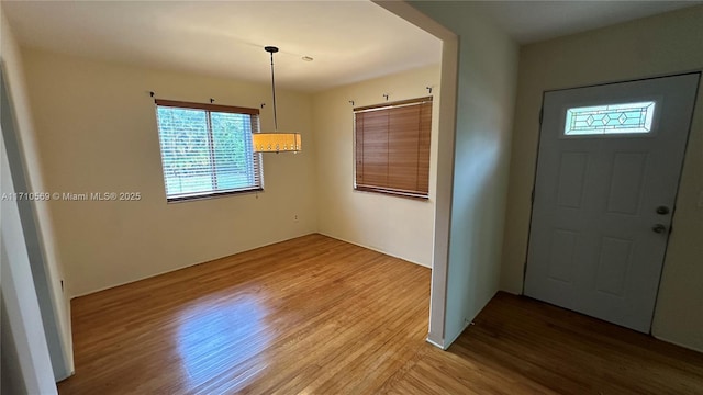 foyer featuring light wood-type flooring