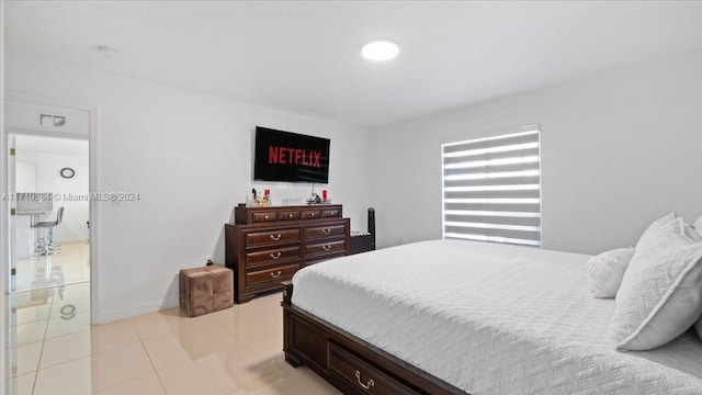 view of tiled bedroom