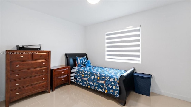 view of tiled bedroom