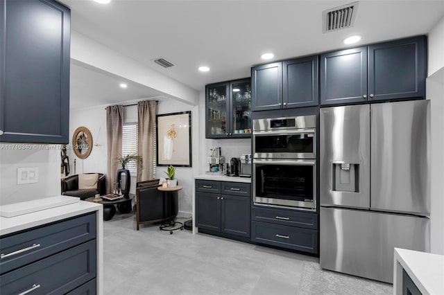 kitchen with stainless steel appliances