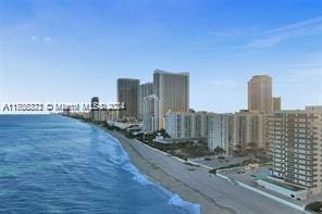3725 S Ocean Dr Unit 1605, Hollywood, FL 33019 - water view with nearby beach and city skyline