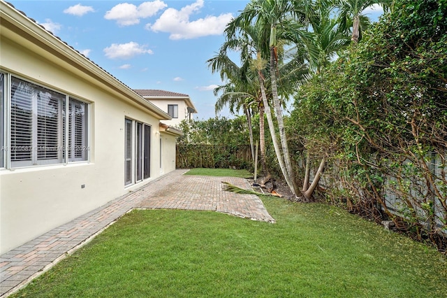 view of yard with a patio