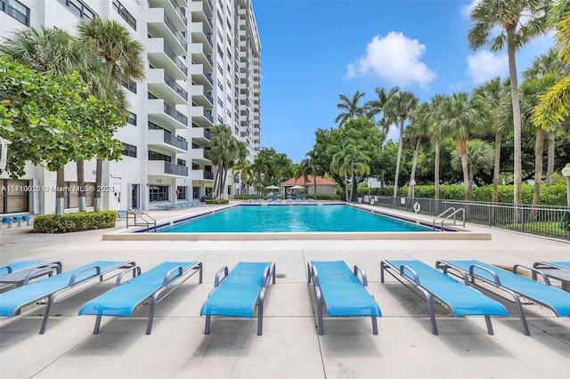 view of pool with a patio