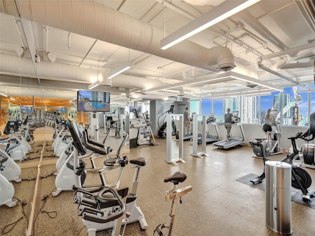 view of workout area