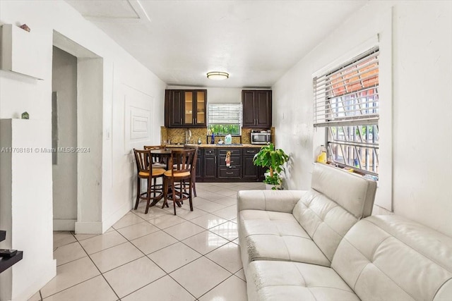 view of tiled living room