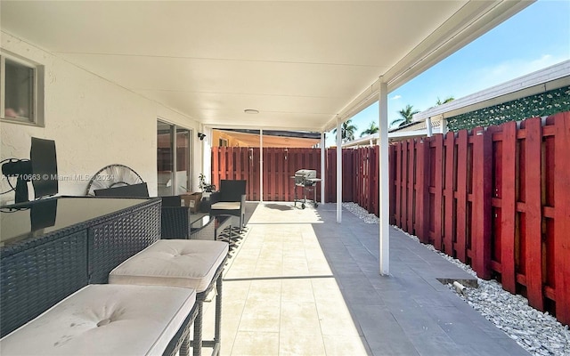 view of patio featuring outdoor lounge area