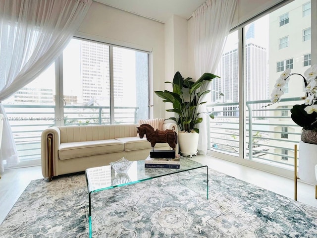 living room featuring hardwood / wood-style floors