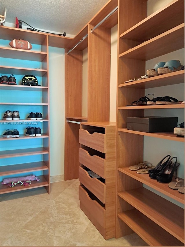 view of walk in closet