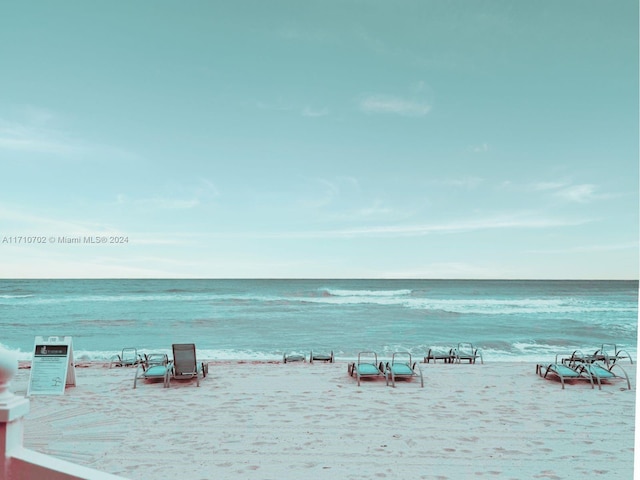 water view featuring a beach view