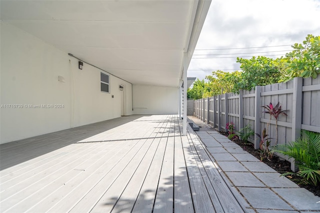 view of wooden terrace