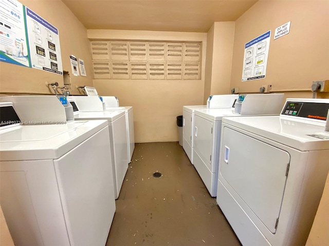 laundry room with washer and dryer