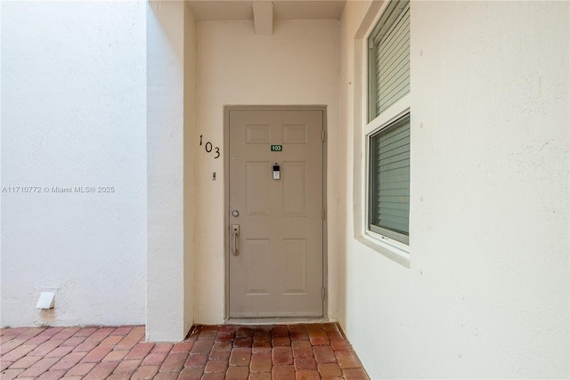 view of doorway to property