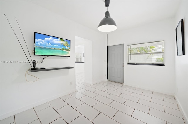 interior space with light tile patterned flooring