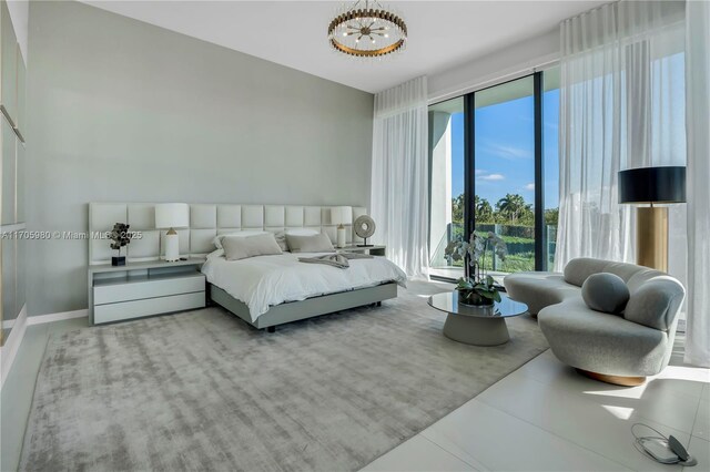 carpeted bedroom featuring multiple windows