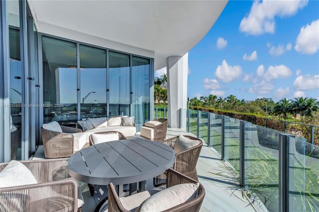 bedroom featuring floor to ceiling windows