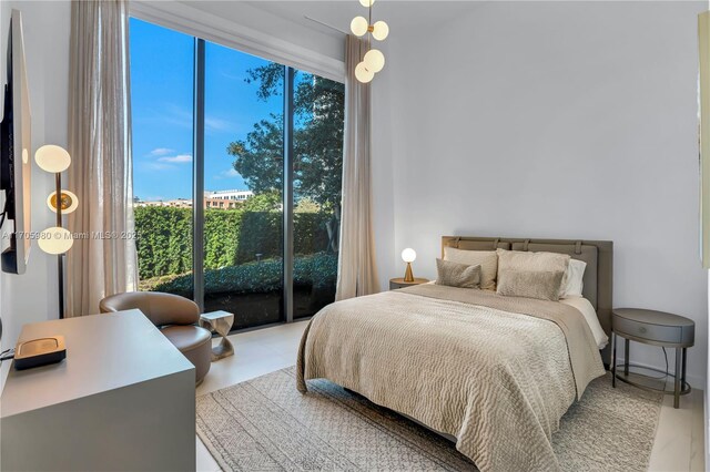 view of tiled bedroom