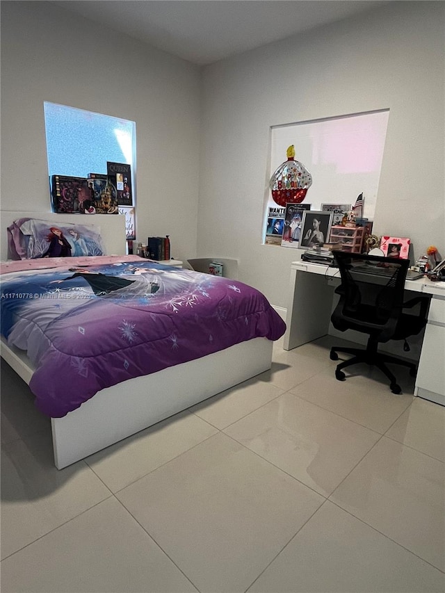 view of tiled bedroom