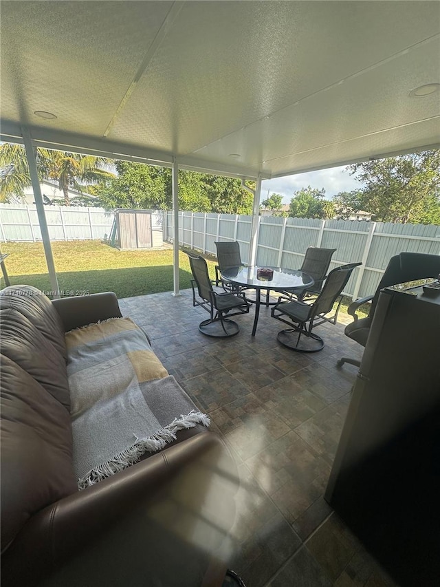 view of sunroom / solarium