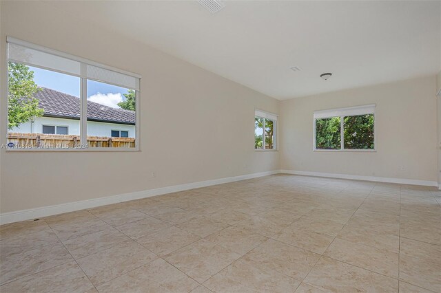 view of tiled spare room