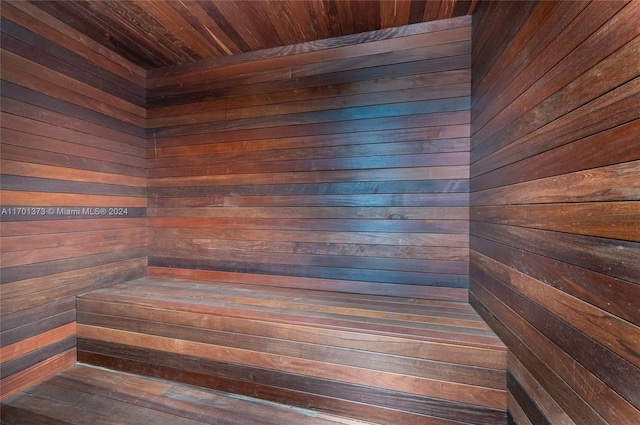 6301 SW 114th St, Pinecrest, FL 33156 - sauna with wooden walls and wood ceiling