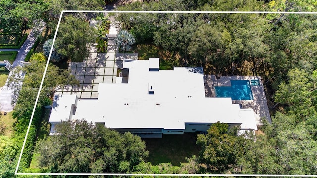 6301 SW 114th St, Pinecrest, FL 33156 - view from above of property with property boundaries highlighted