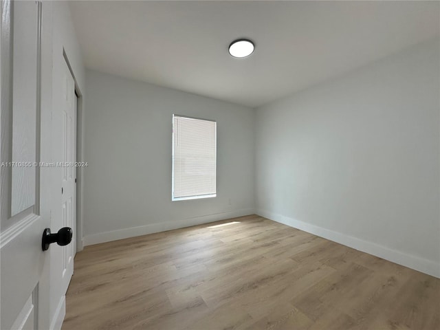 unfurnished bedroom with light hardwood / wood-style flooring