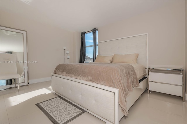 view of tiled bedroom