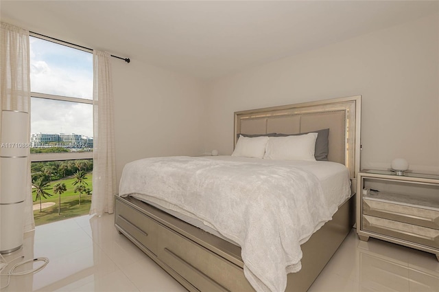 view of tiled bedroom