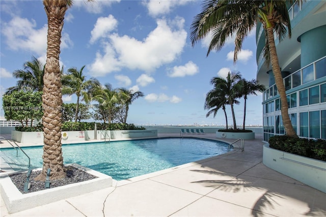 view of pool with a patio area