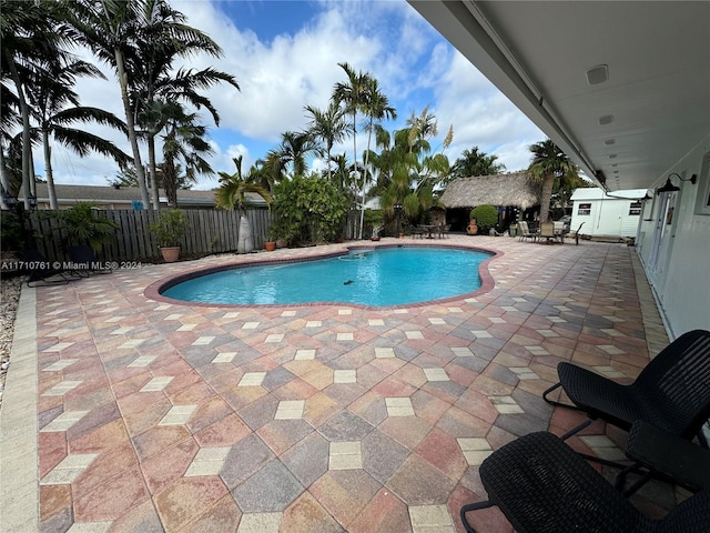 view of pool with a patio