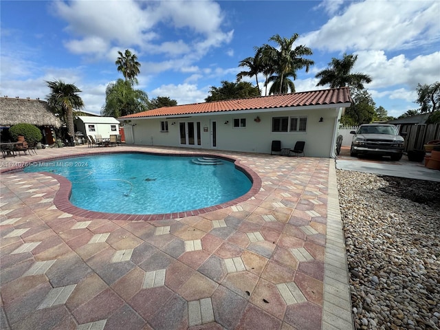 view of pool with a patio