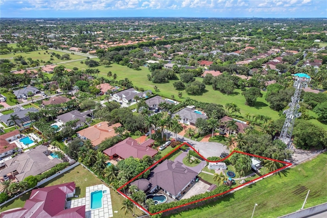 birds eye view of property