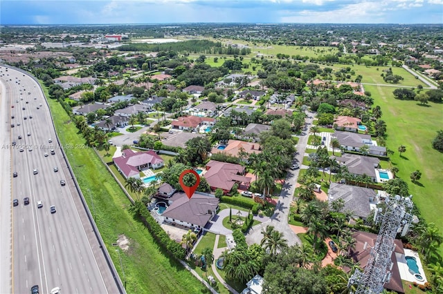 birds eye view of property