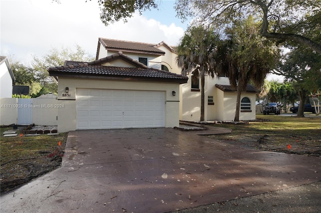 view of front of house featuring a garage