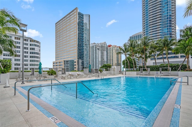 view of pool with a patio