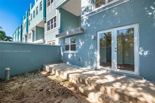 exterior space with french doors