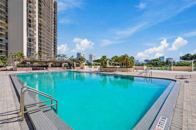 view of pool with a patio area