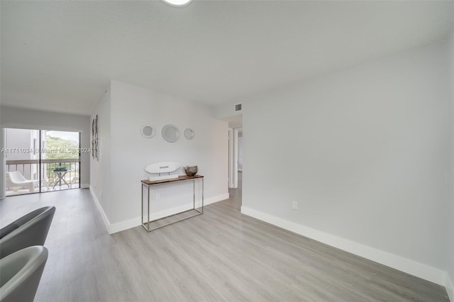 empty room featuring light hardwood / wood-style flooring