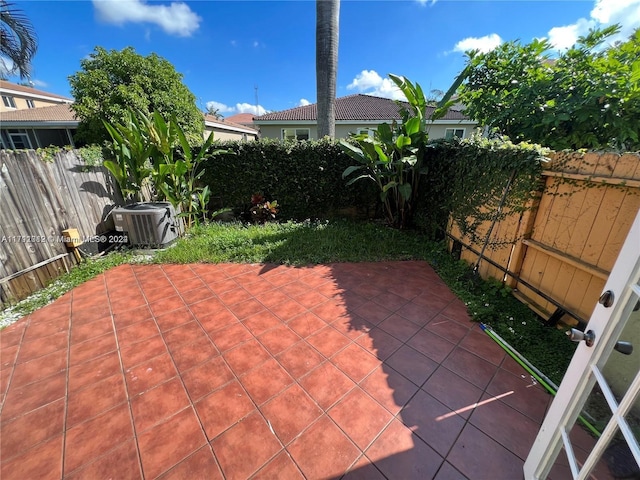 view of patio / terrace featuring central air condition unit